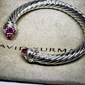 David Yurman Jewelry - Yurman pink tourmaline 7mm cable cuff bracelet ln David Yurman Jewelry - Yurman pink tourmaline 7mm cable cuff bracelet ln